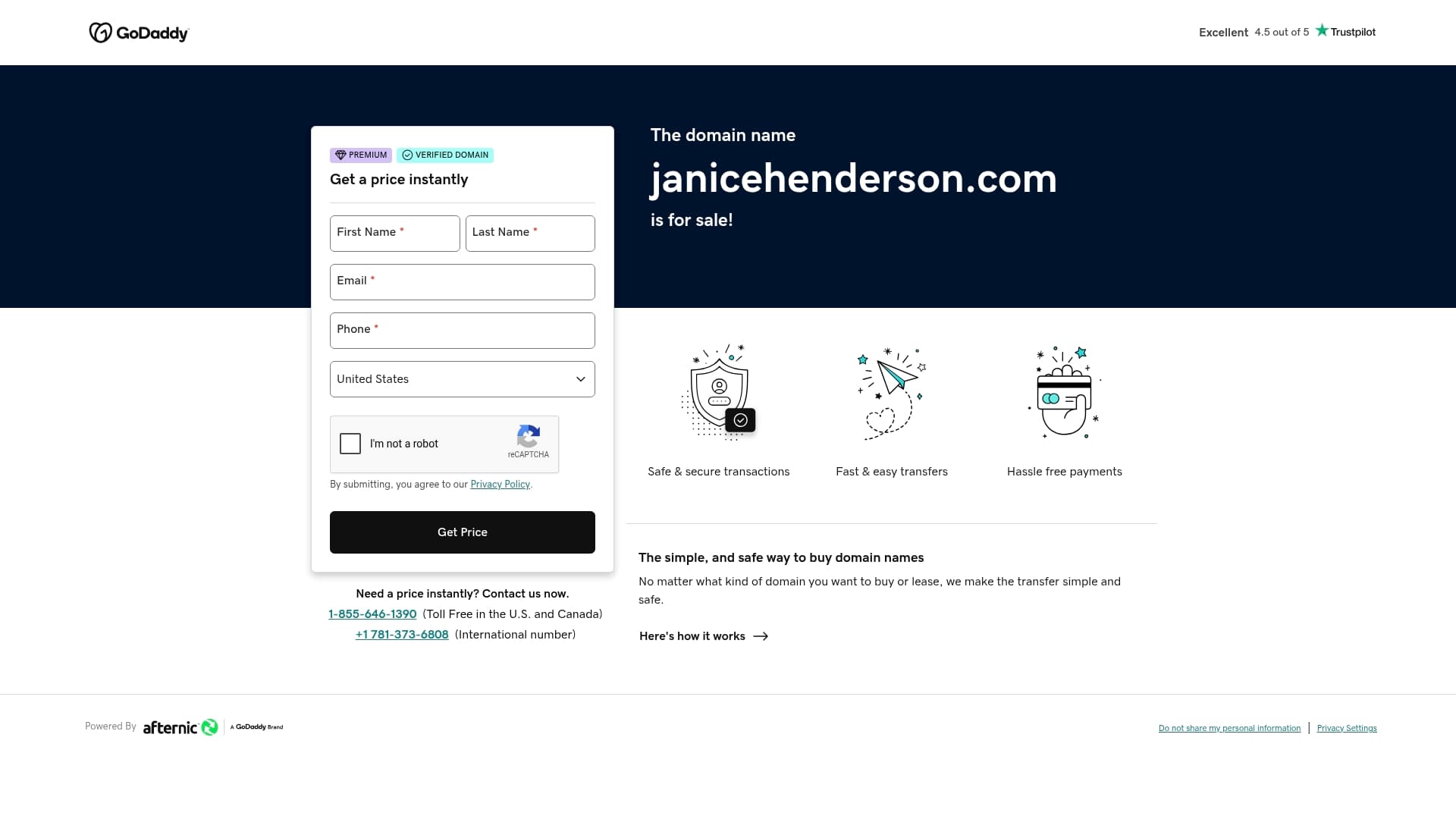 Janice Henderson sponsor landing page advertised on The Compound and Friends