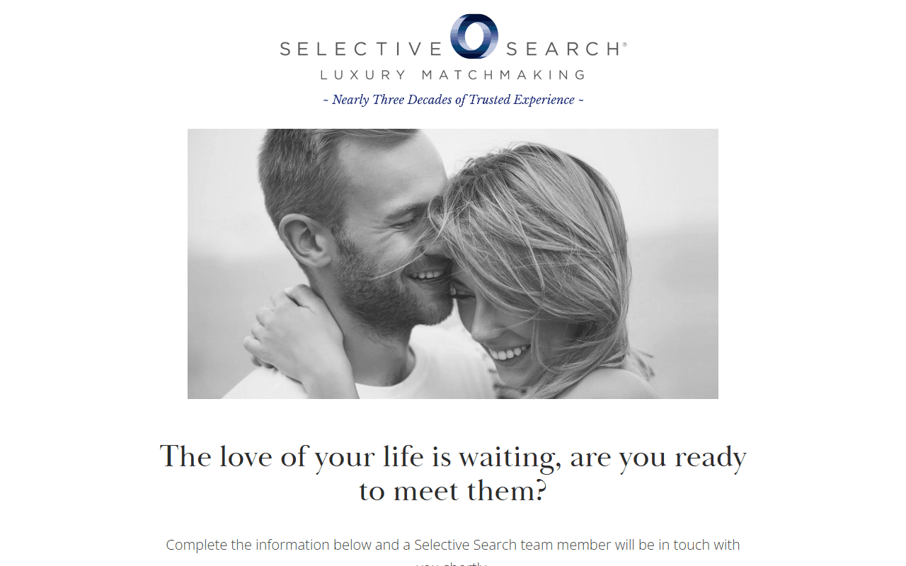 Selective Search sponsor landing page advertised on The Charlie Kirk Show