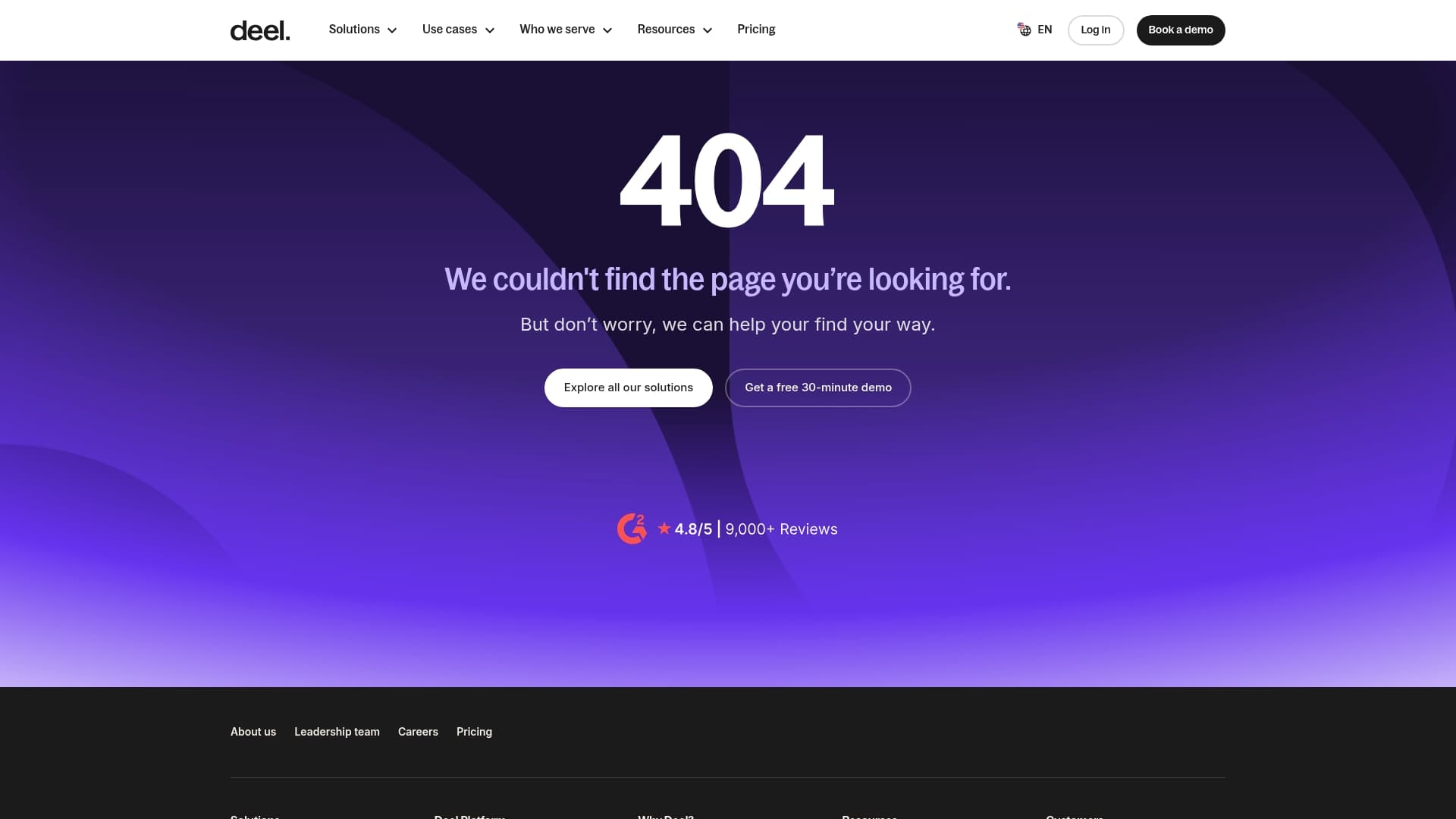 Deel sponsor landing page advertised on Sourcery