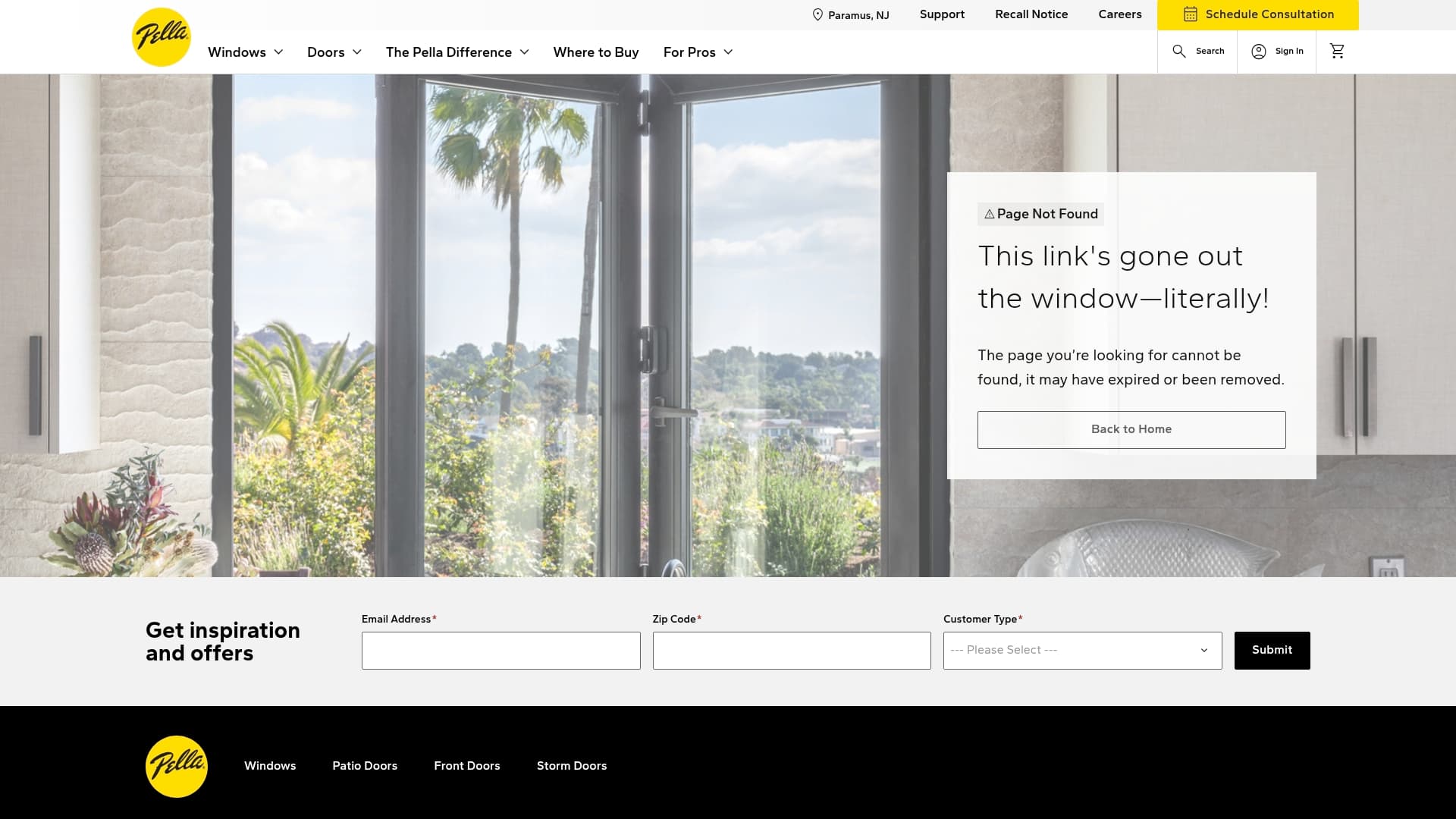 Pella Windows and Doors sponsor landing page advertised on The Rich Eisen Show
