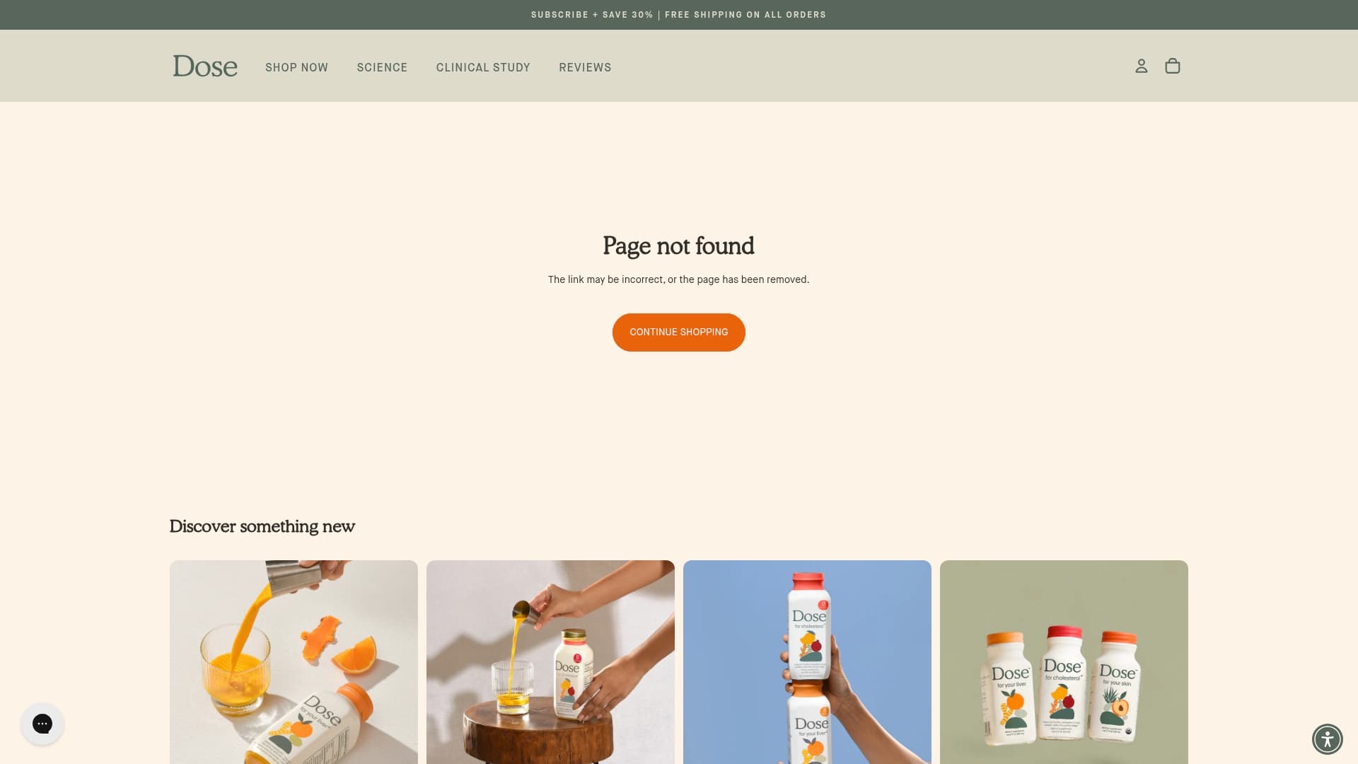 Dose sponsor landing page advertised on Drinkin‘ Bros Podcast