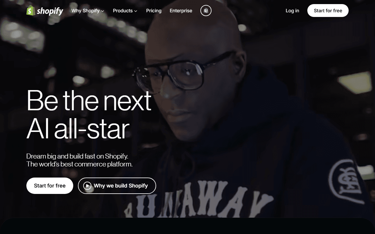 Shopify sponsor landing page advertised on The Ben Shapiro Show
