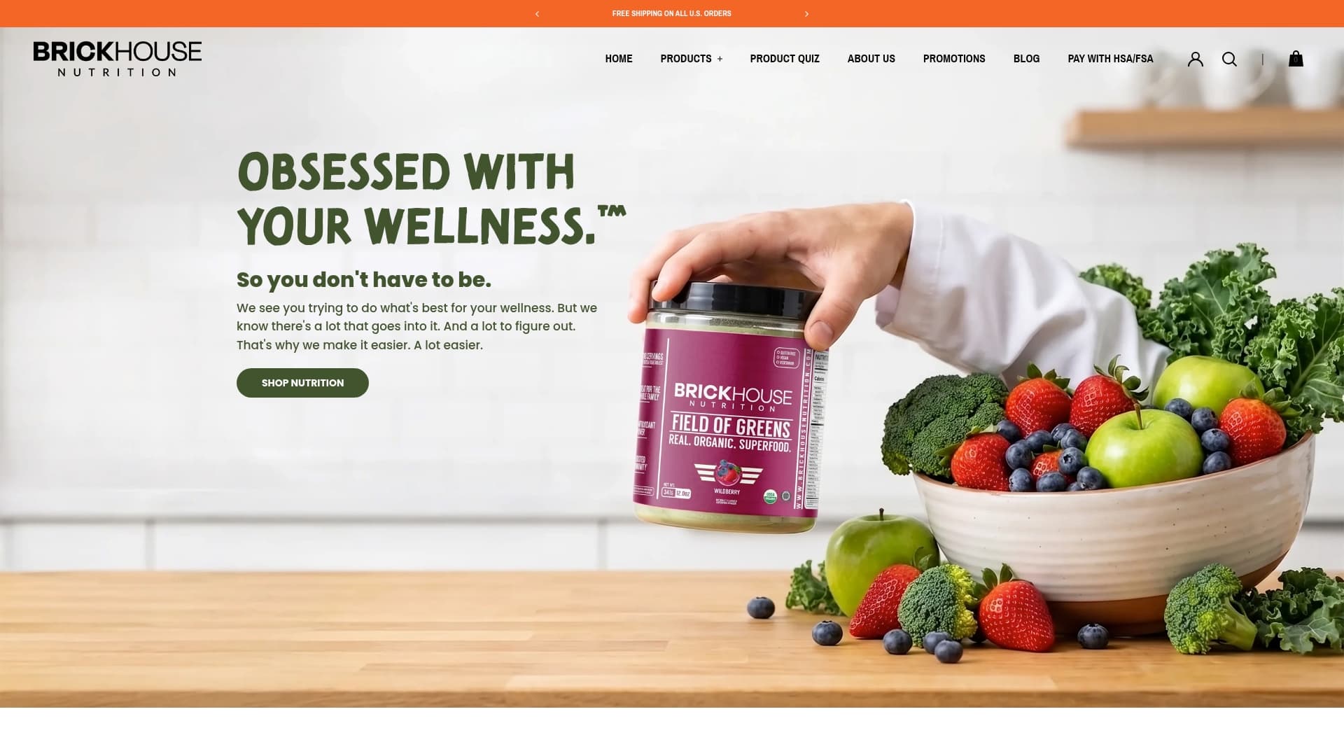Field of Greens sponsor landing page advertised on Candace