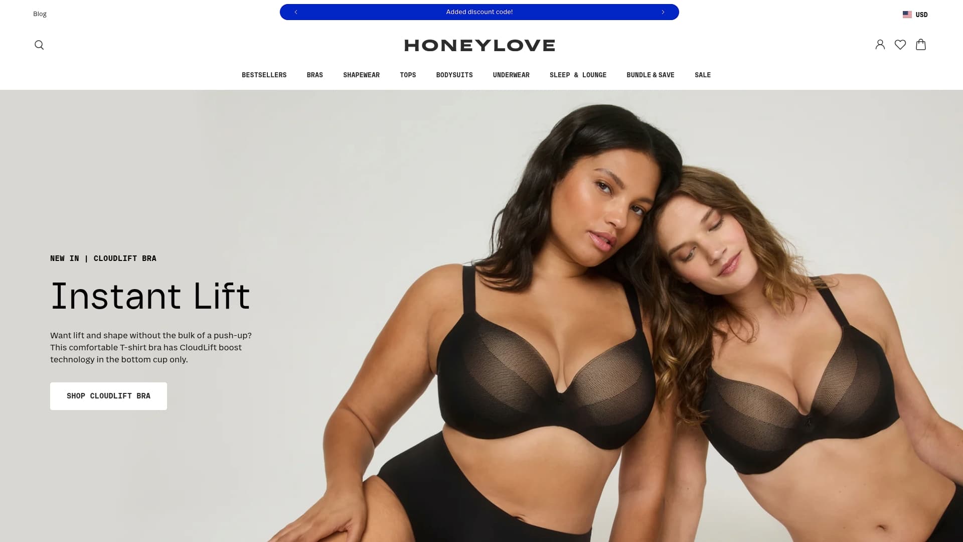 Honey Love sponsor landing page advertised on The Daily Beans