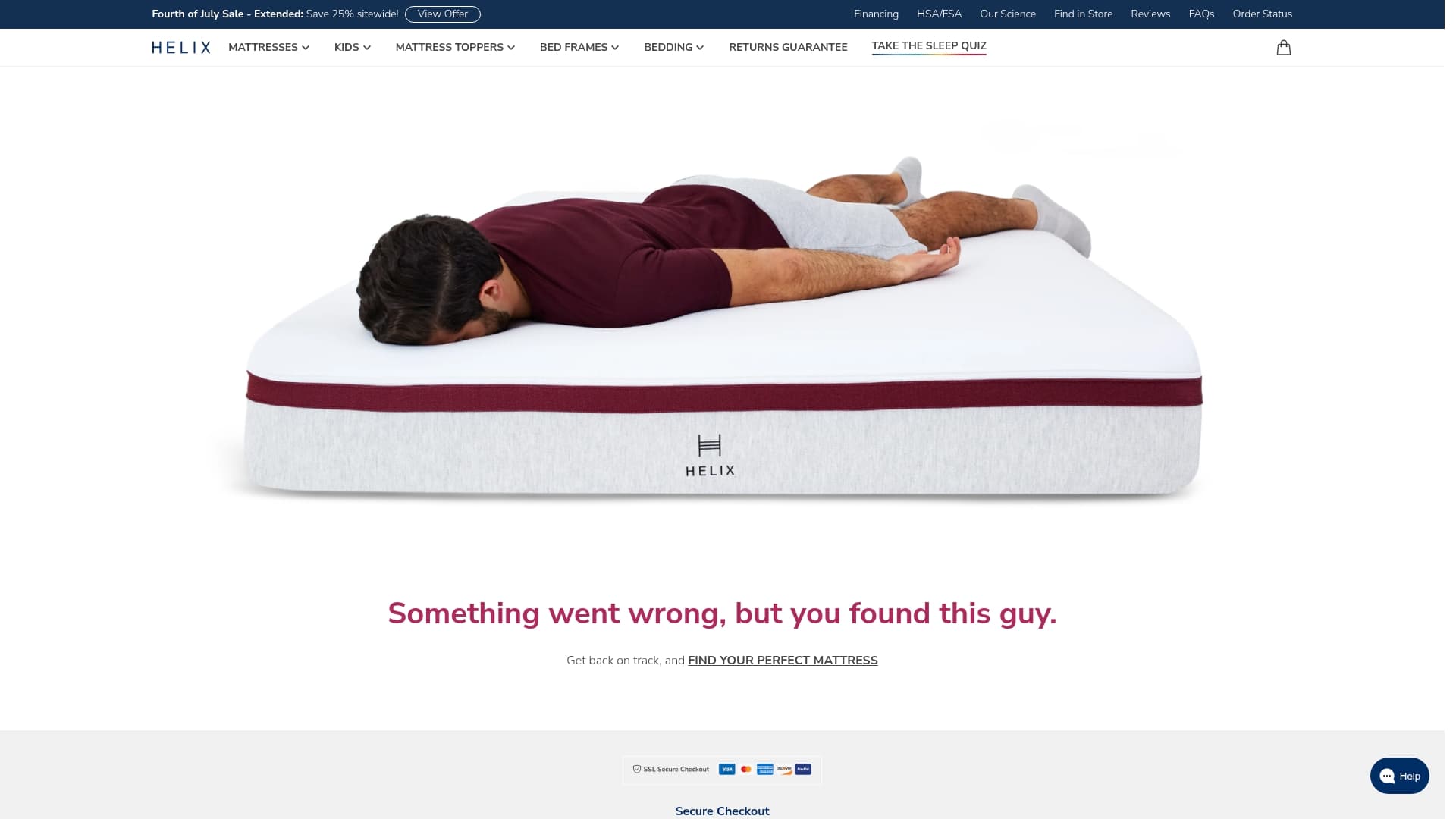 Helix Sleep sponsor landing page advertised on The Michael Knowles Show