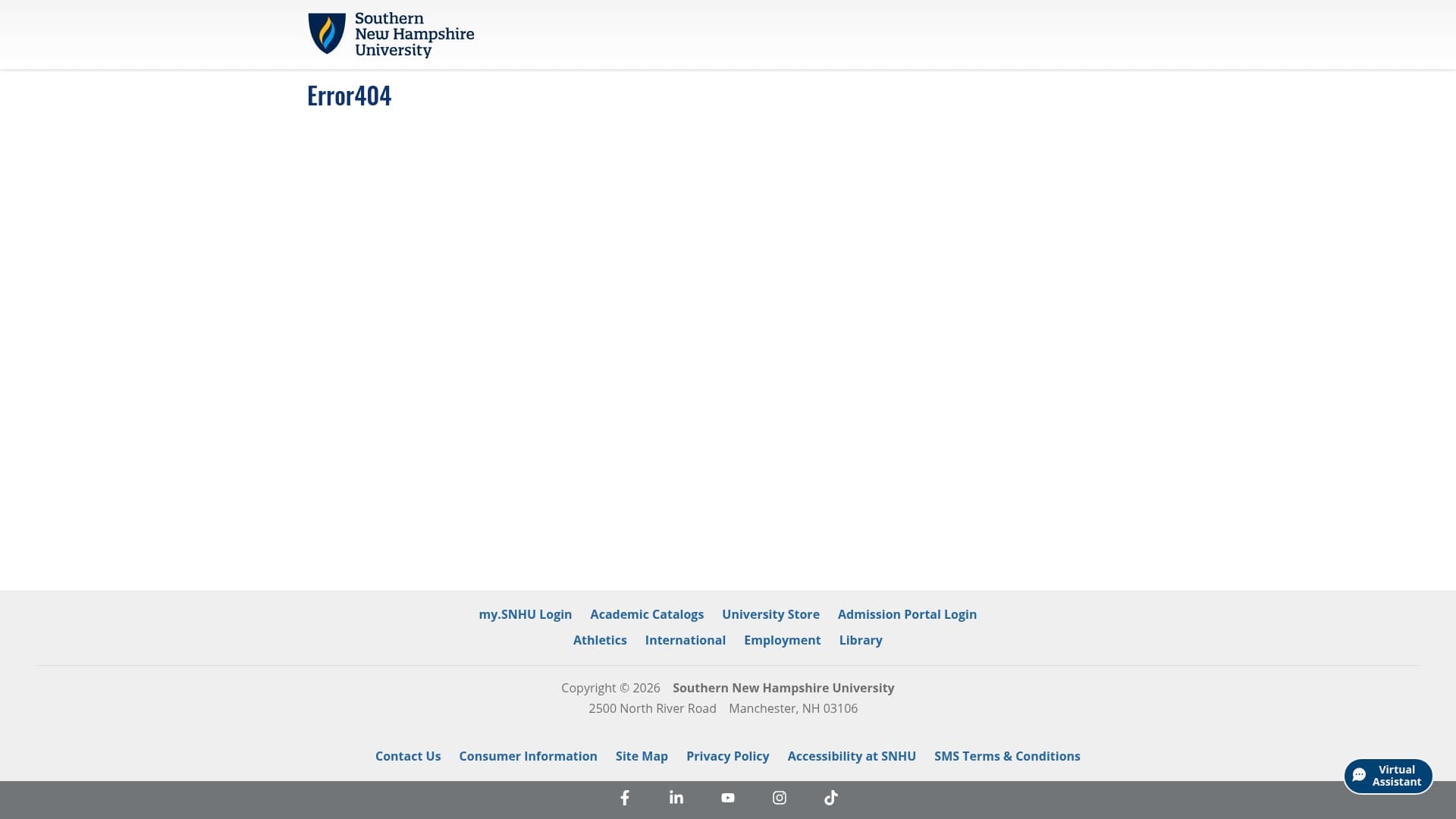 Southern New Hampshire University sponsor landing page advertised on Last Podcast On The Left