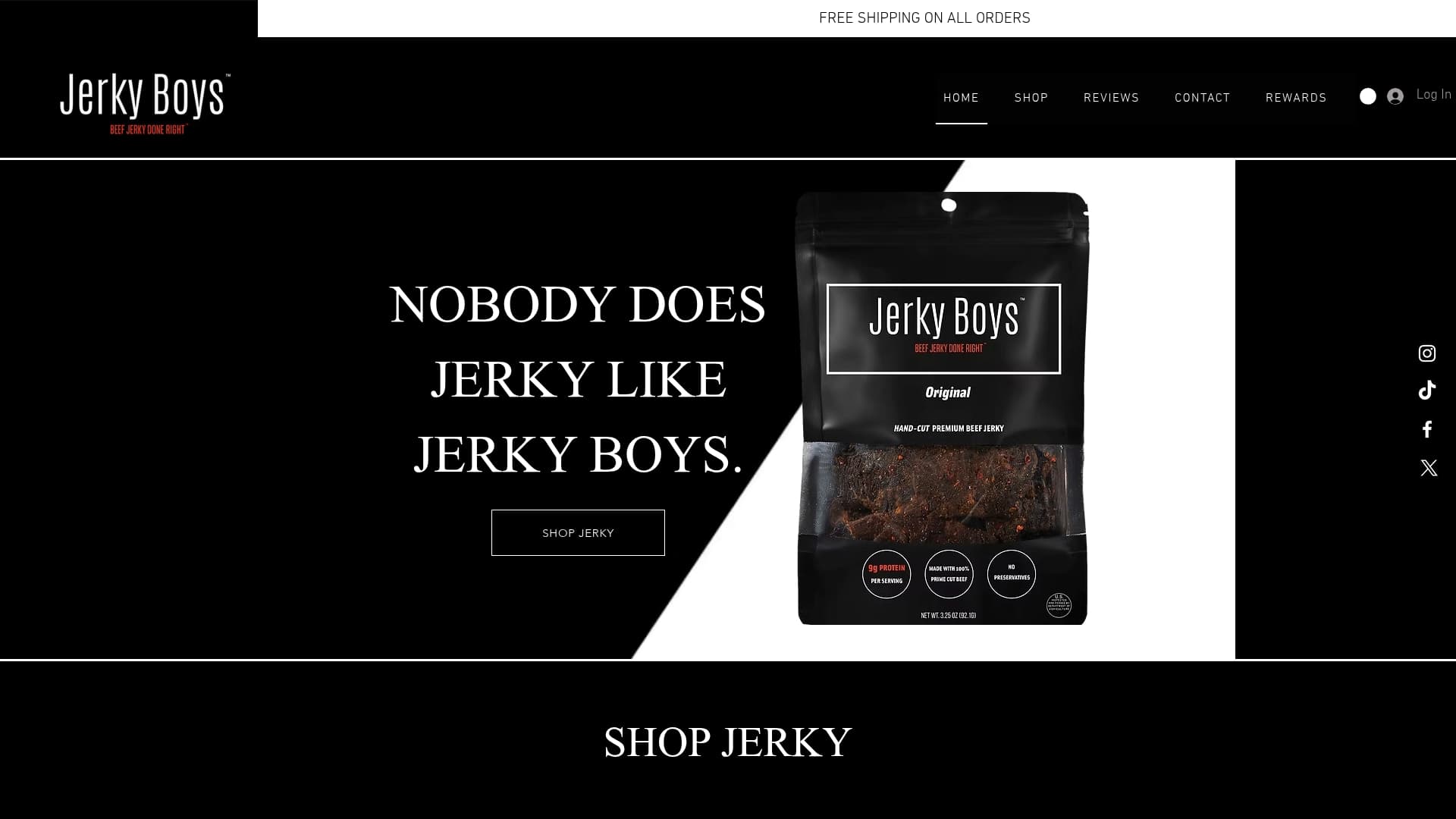 Jerky Boys sponsor landing page advertised on The Dale Jr. Download