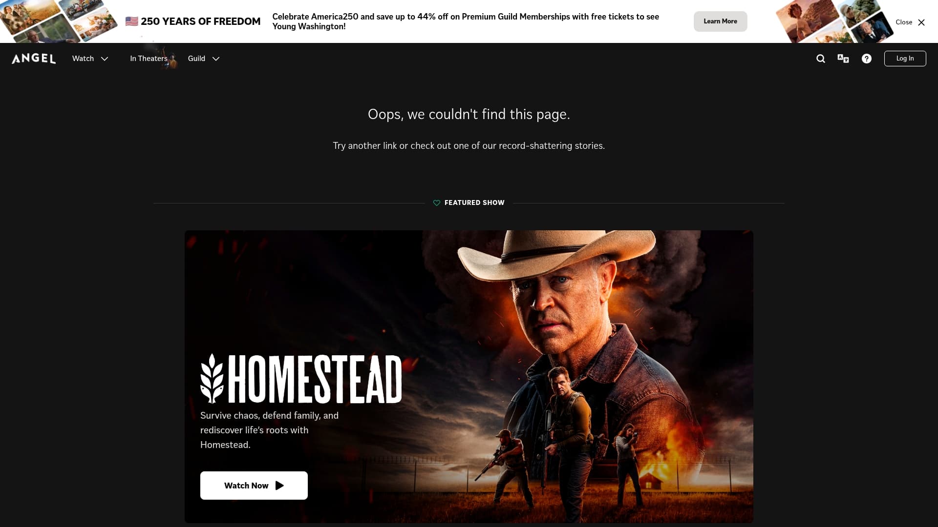 Angel sponsor landing page advertised on The Rubin Report