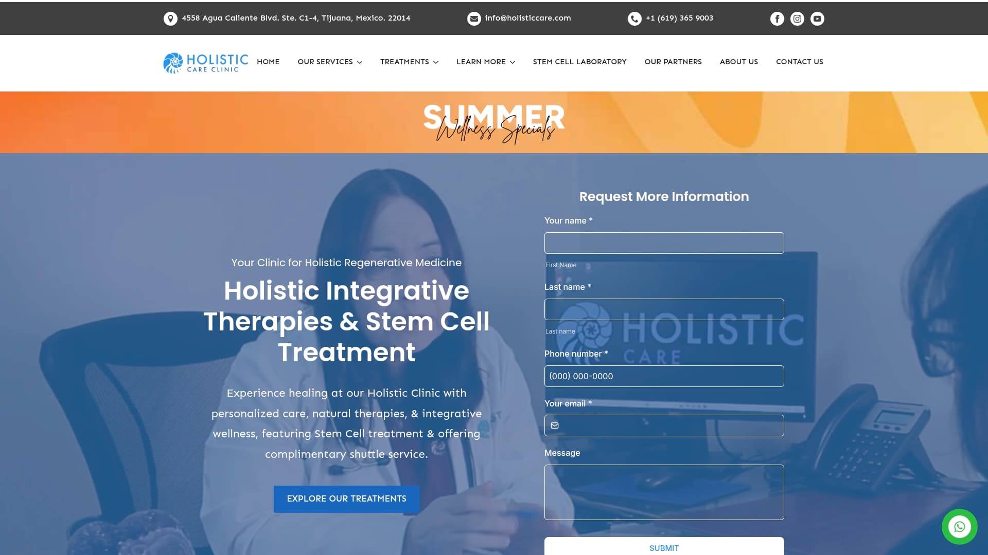 American Holistic Care Center sponsor landing page advertised on Dr. Bob Martin Show