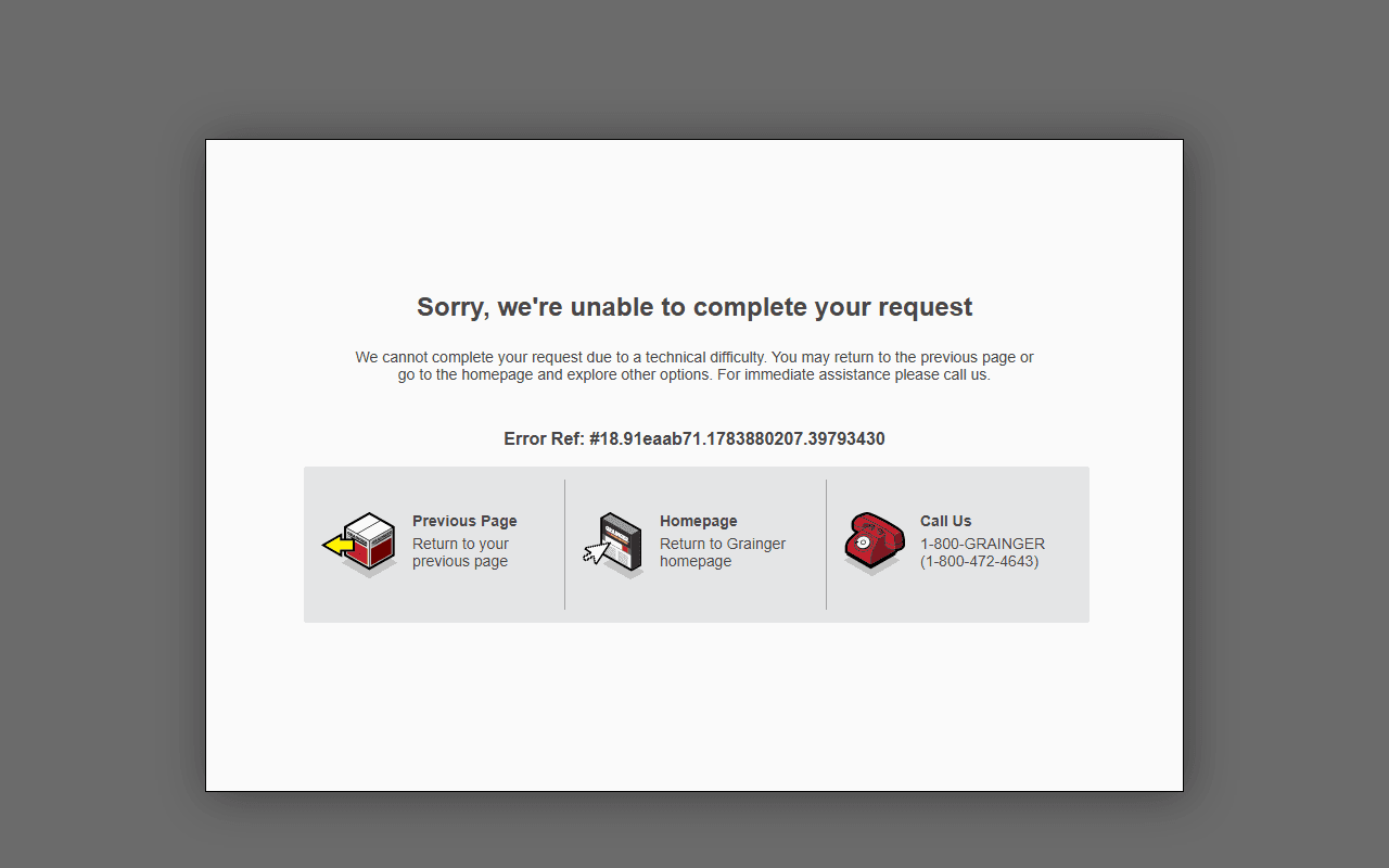 Grainger sponsor landing page advertised on First Take