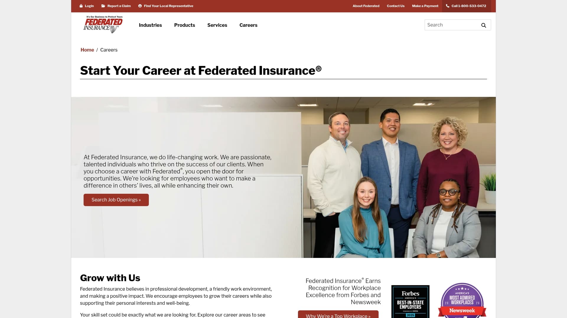 Federated Insurance sponsor landing page advertised on Purple Daily - A Minnesota Vikings Podcast
