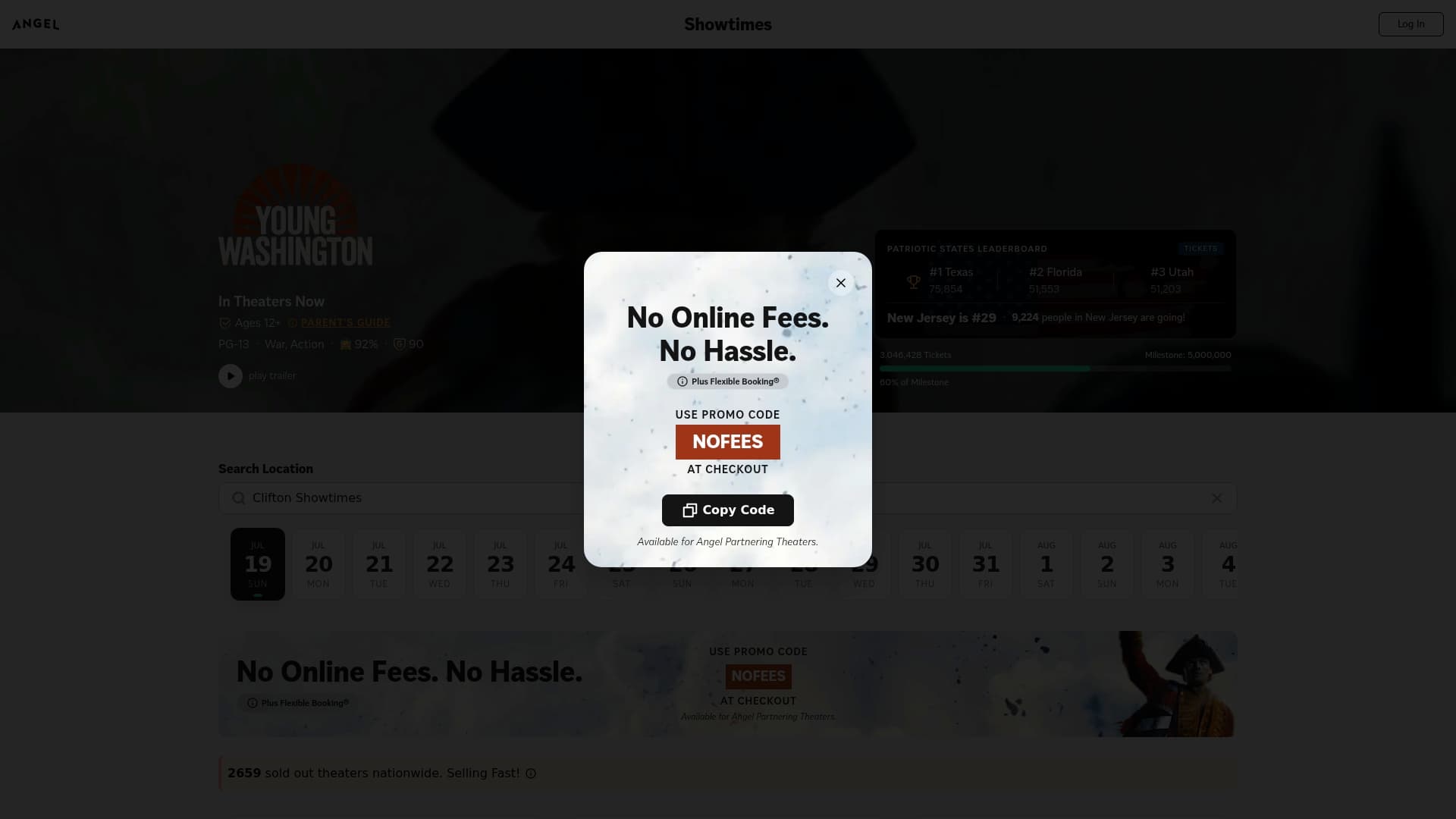 Angel Studios sponsor landing page advertised on The Ben Shapiro Show
