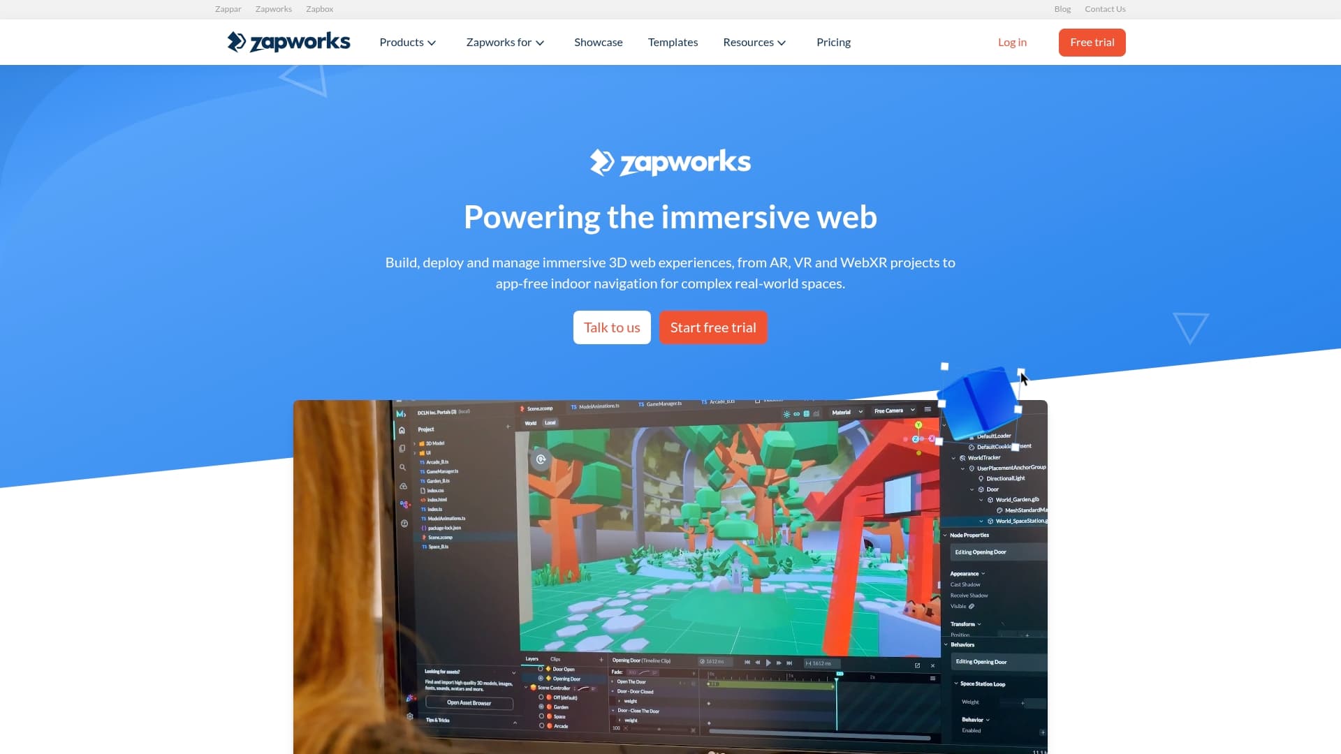 Zapper sponsor landing page advertised on This Week in XR Podcast, screenshot 1 of 2