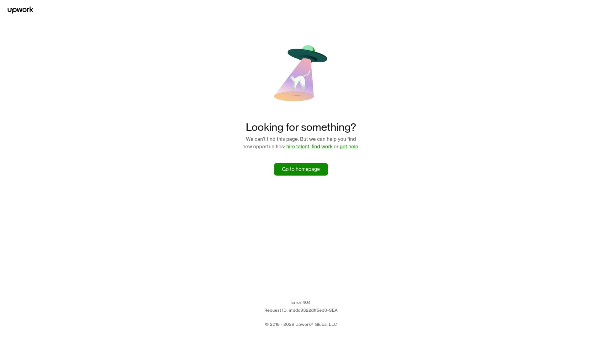 Upwork sponsor landing page advertised on The Tim Dillon Show