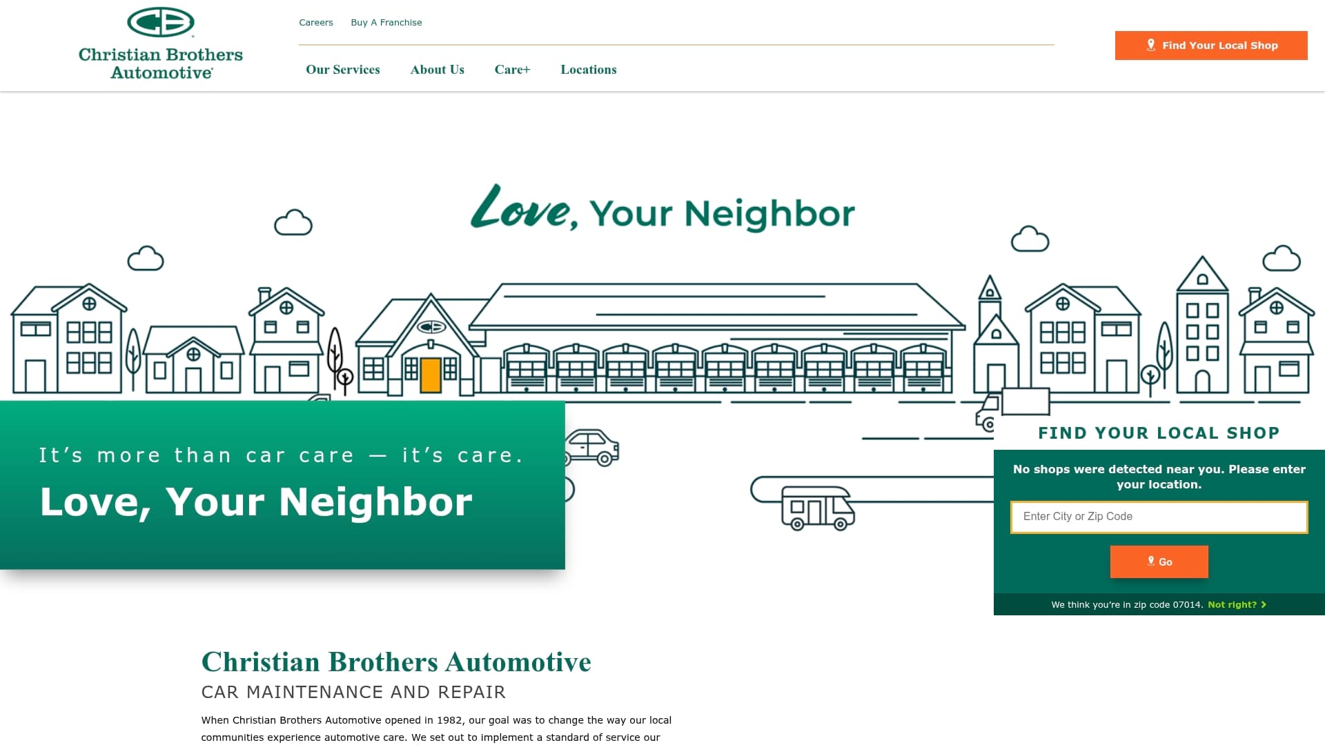 Christian Brothers Automotive sponsor landing page advertised on The Ramsey Show Highlights