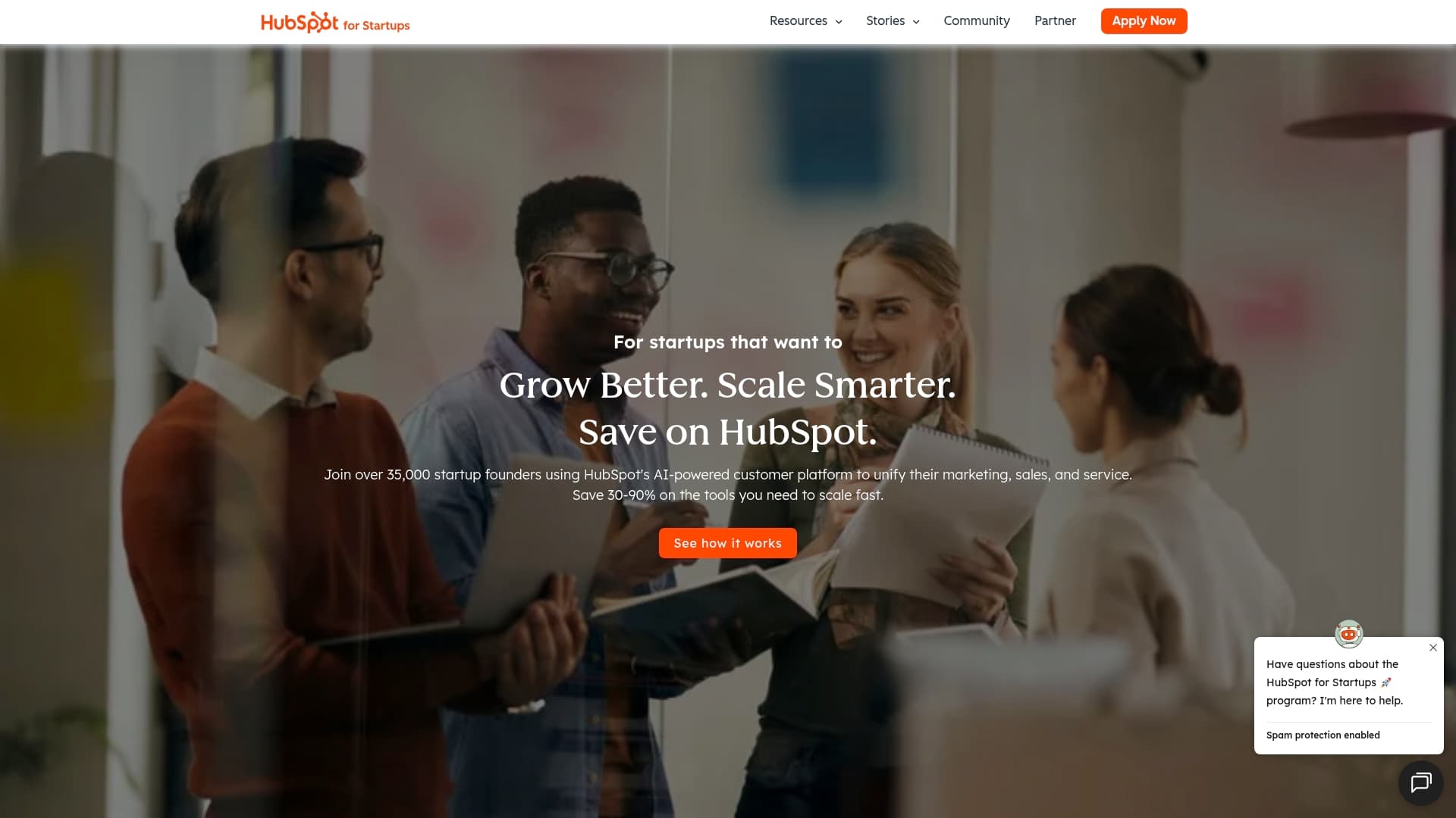 HubSpot sponsor landing page advertised on David Senra