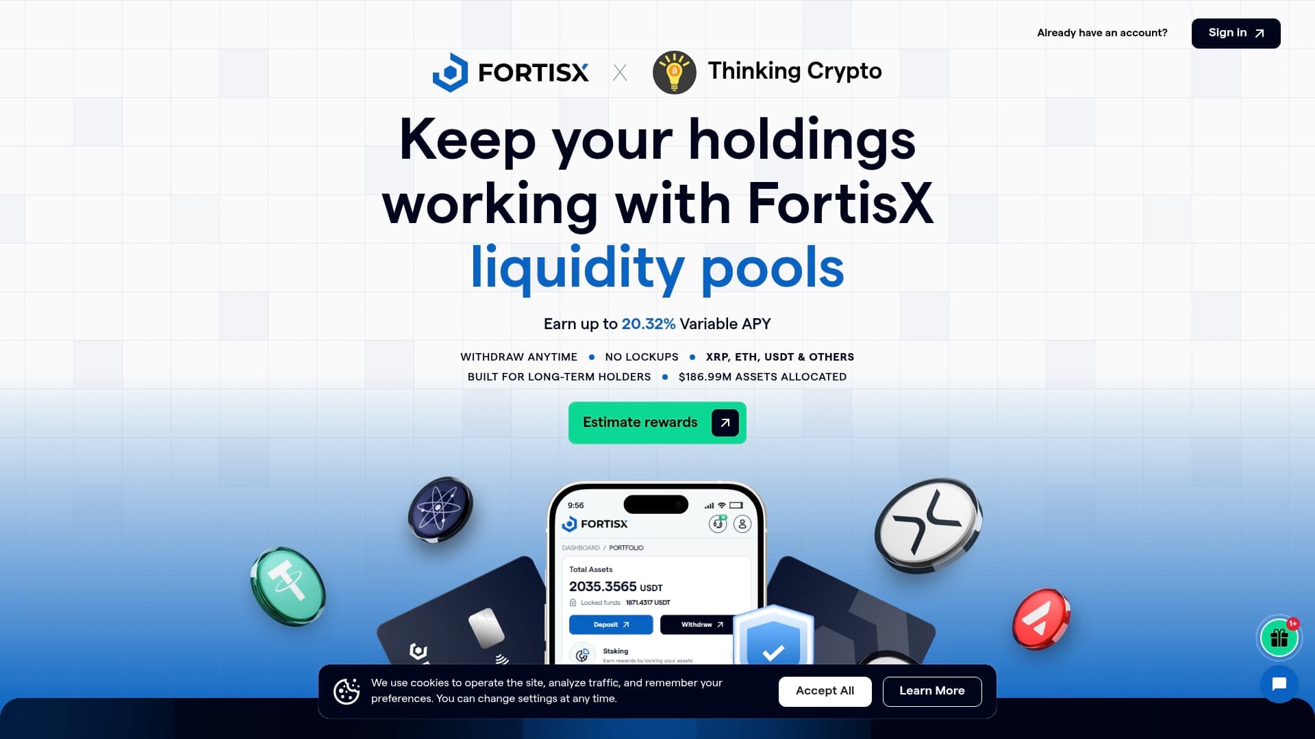 HomeServe sponsor landing page advertised on Thinking Crypto News & Interviews