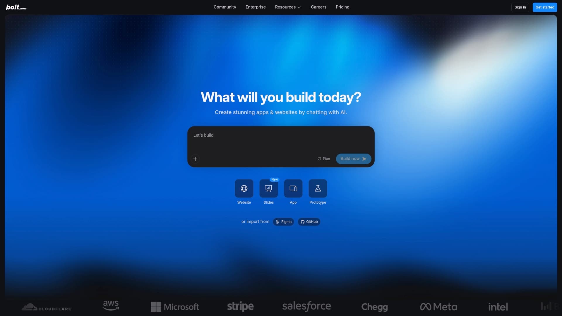 bolt.new sponsor landing page advertised on Morning Brew Daily