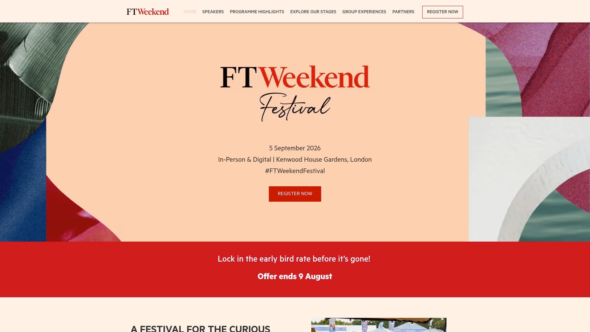 Financial Times sponsor landing page advertised on Unhedged
