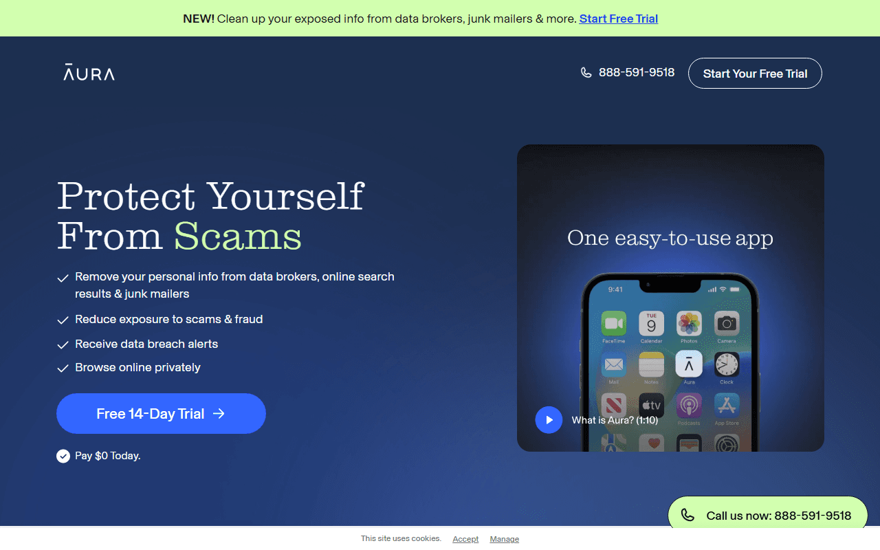 Aura sponsor landing page advertised on جافکری | Jafekri