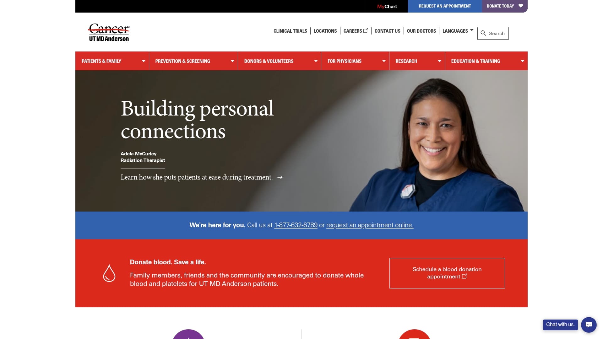 UT MD Anderson Cancer Center sponsor landing page advertised on The Mindset Mentor