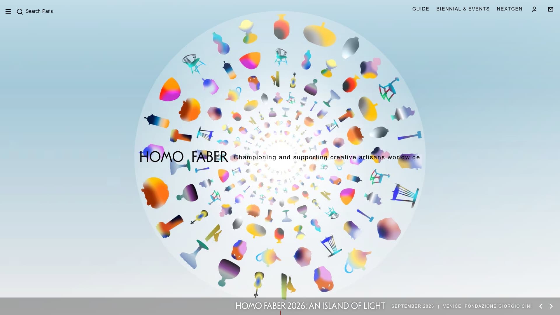 Homo Faber sponsor landing page advertised on The Book Review