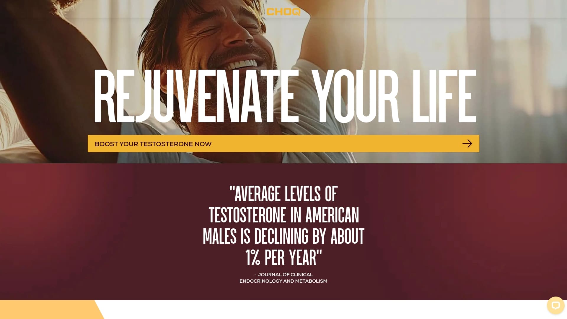 CHOQ sponsor landing page advertised on The Jesse Kelly Show