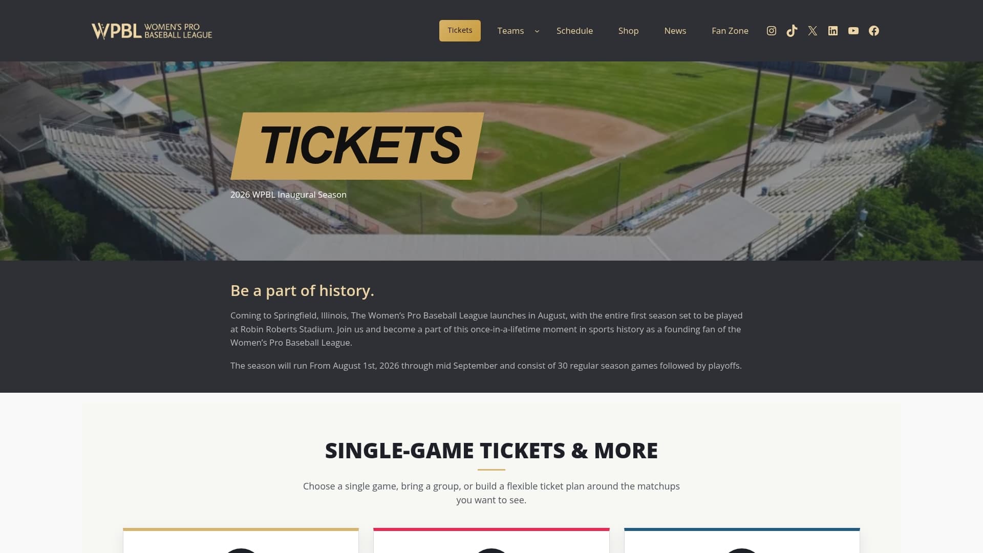 Women's Pro Baseball League sponsor landing page advertised on The Jesse Kelly Show