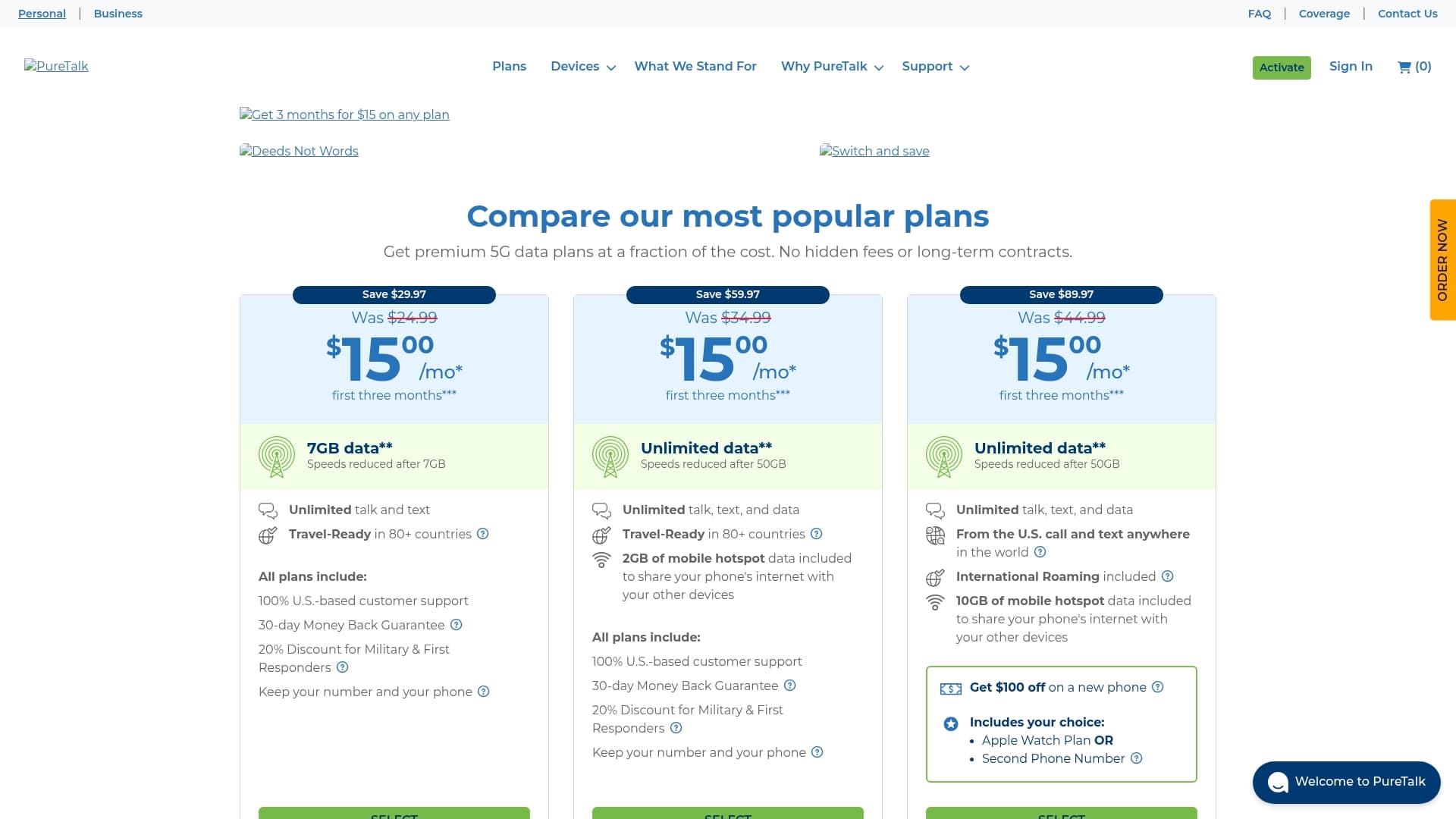 Pure Talk sponsor landing page advertised on The Jesse Kelly Show