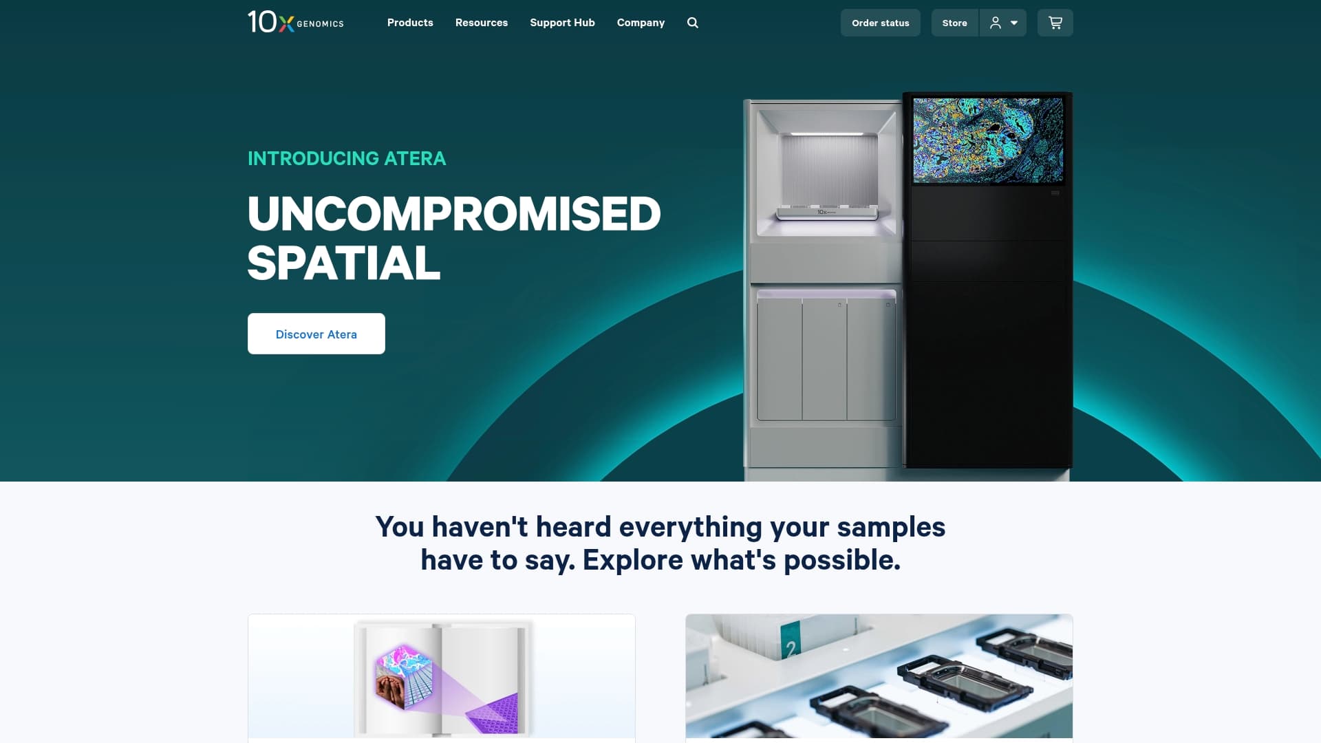 10x Genomics sponsor landing page advertised on The Team House