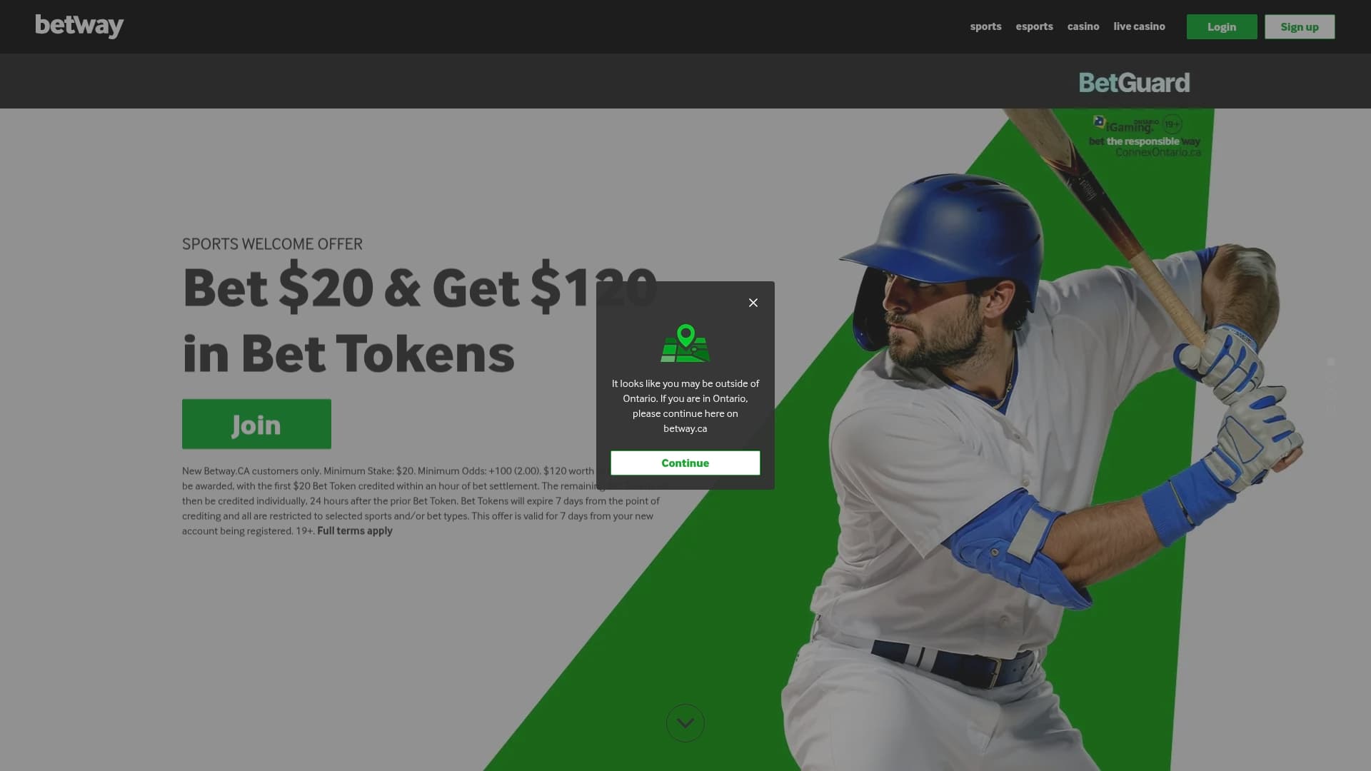 Betway sponsor landing page advertised on The Sid Seixeiro Show: Toronto Sports