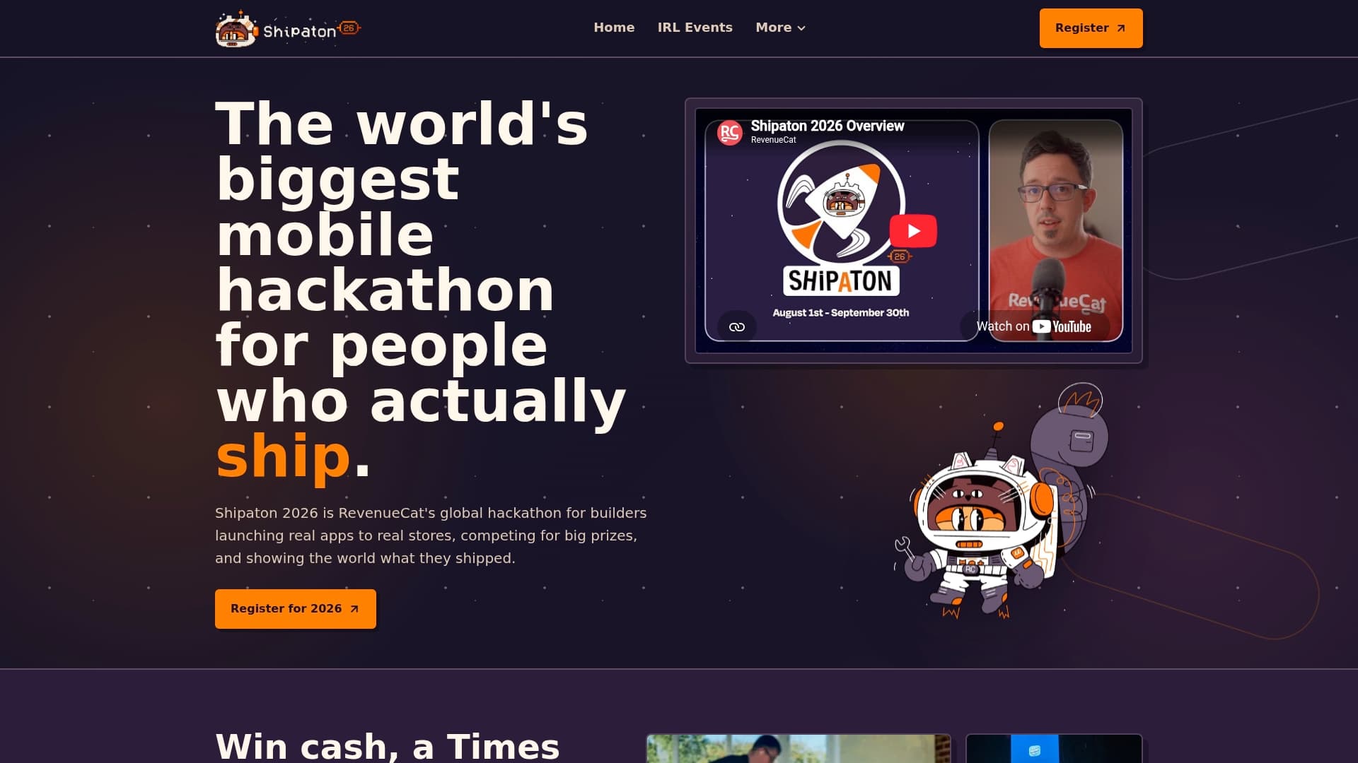 Ship-a-ton sponsor landing page advertised on Daily Tech News Show