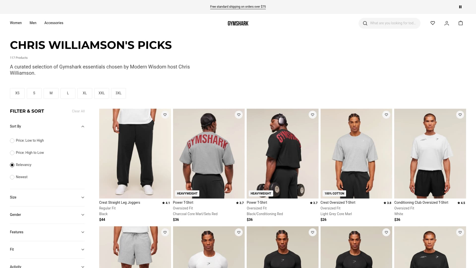Gymshark sponsor landing page advertised on Modern Wisdom