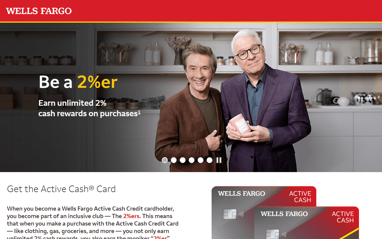 Wells Fargo sponsor landing page advertised on The Dan Patrick Show