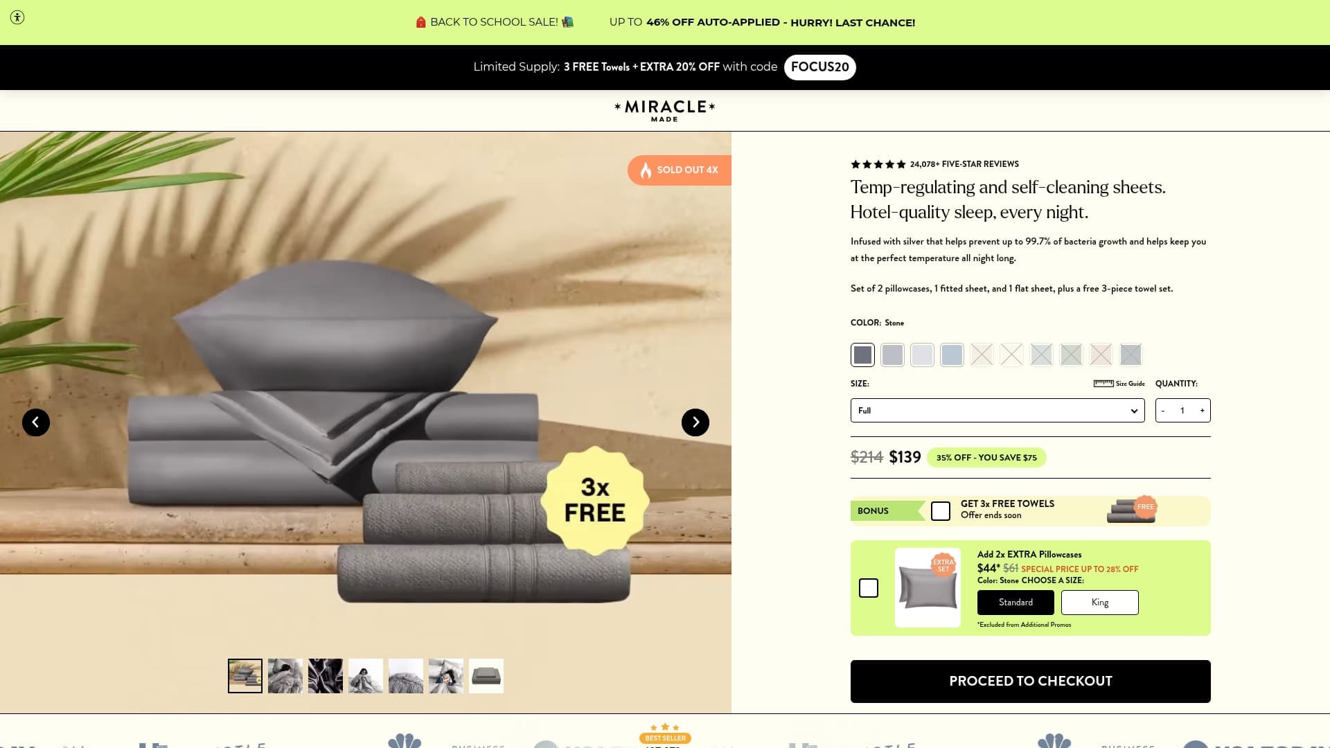 Miracle Made sponsor landing page advertised on The Wilderness