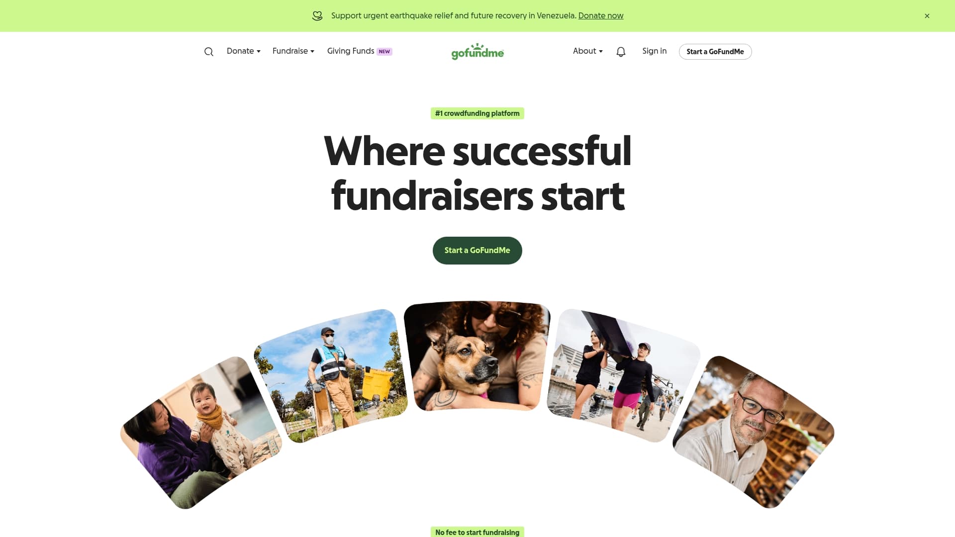 GoFundMe sponsor landing page advertised on Legal AF by MeidasTouch