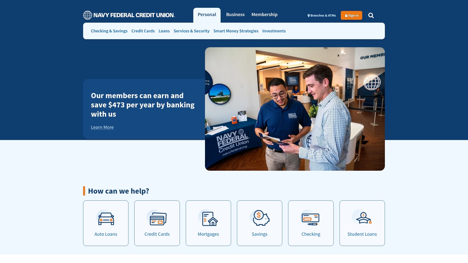 Navy Federal Credit Union sponsor landing page advertised on The Jim Rome Show