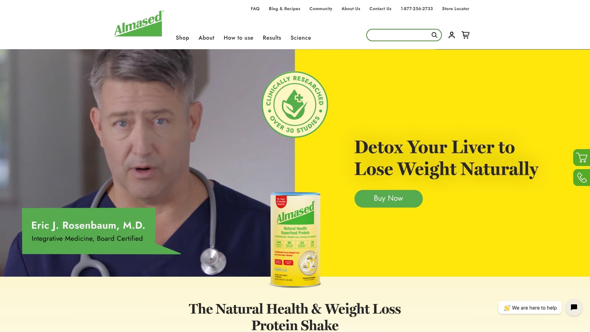 Almased sponsor landing page advertised on Radio Rental
