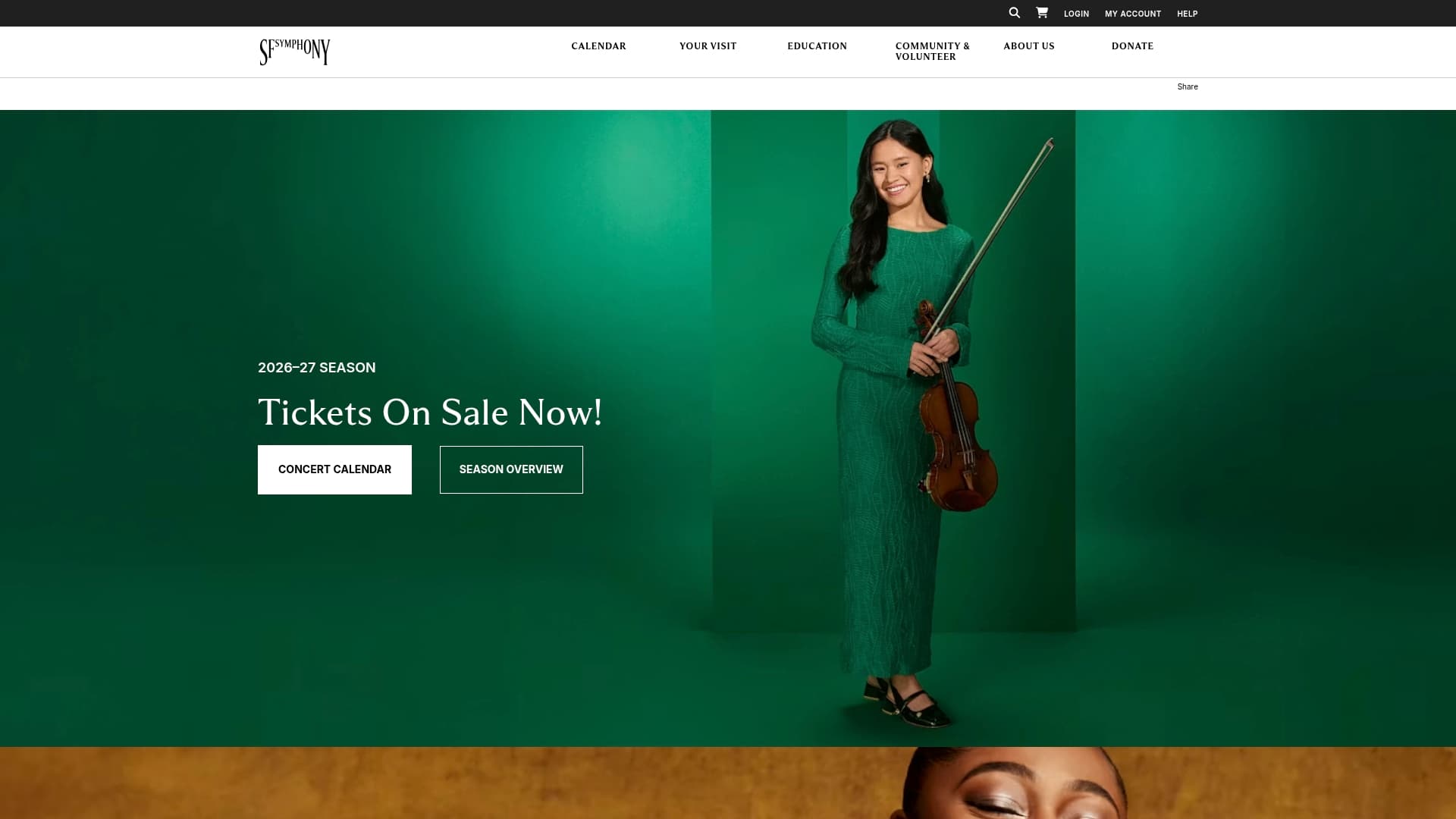 San Francisco Symphony sponsor landing page advertised on Nashville's Morning News with Dan Mandis