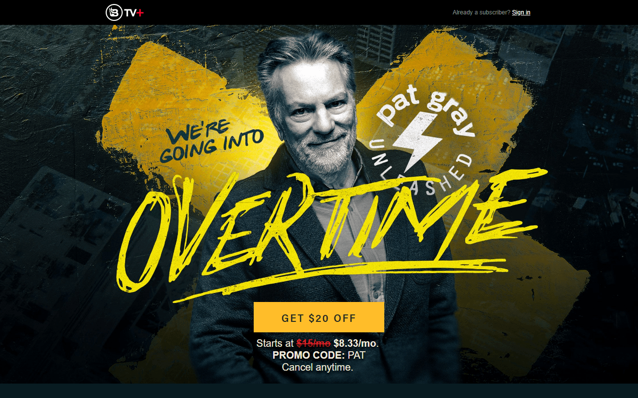 BlazeTV sponsor landing page advertised on Pat Gray Unleashed