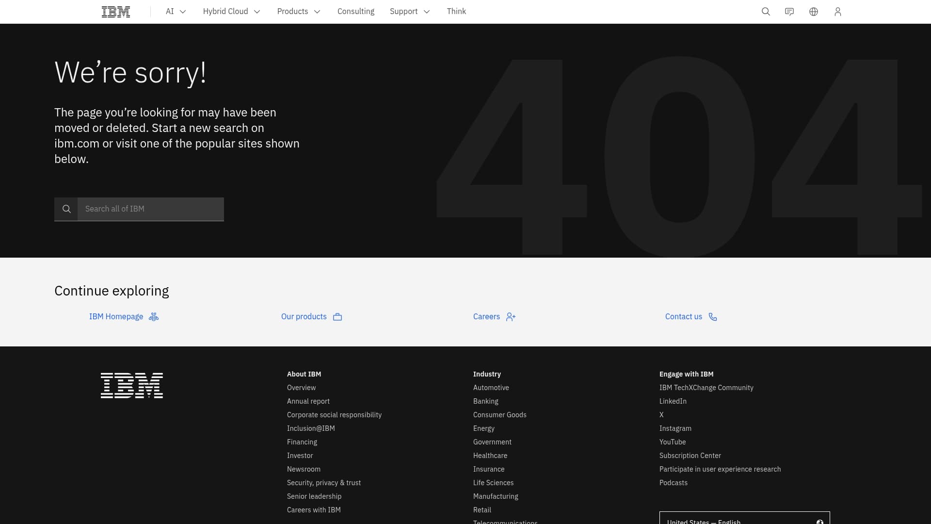 IBM sponsor landing page advertised on TechStuff