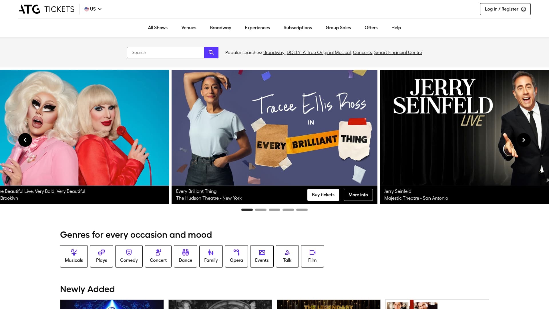 O'Mary / Curran Theater sponsor landing page advertised on The Beat with Ari Melber