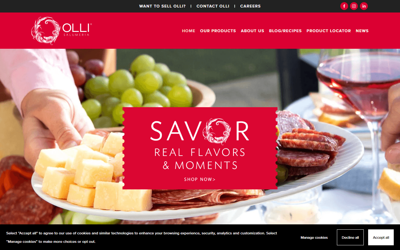 OLLY sponsor landing page advertised on BEHIND THE VELVET ROPE