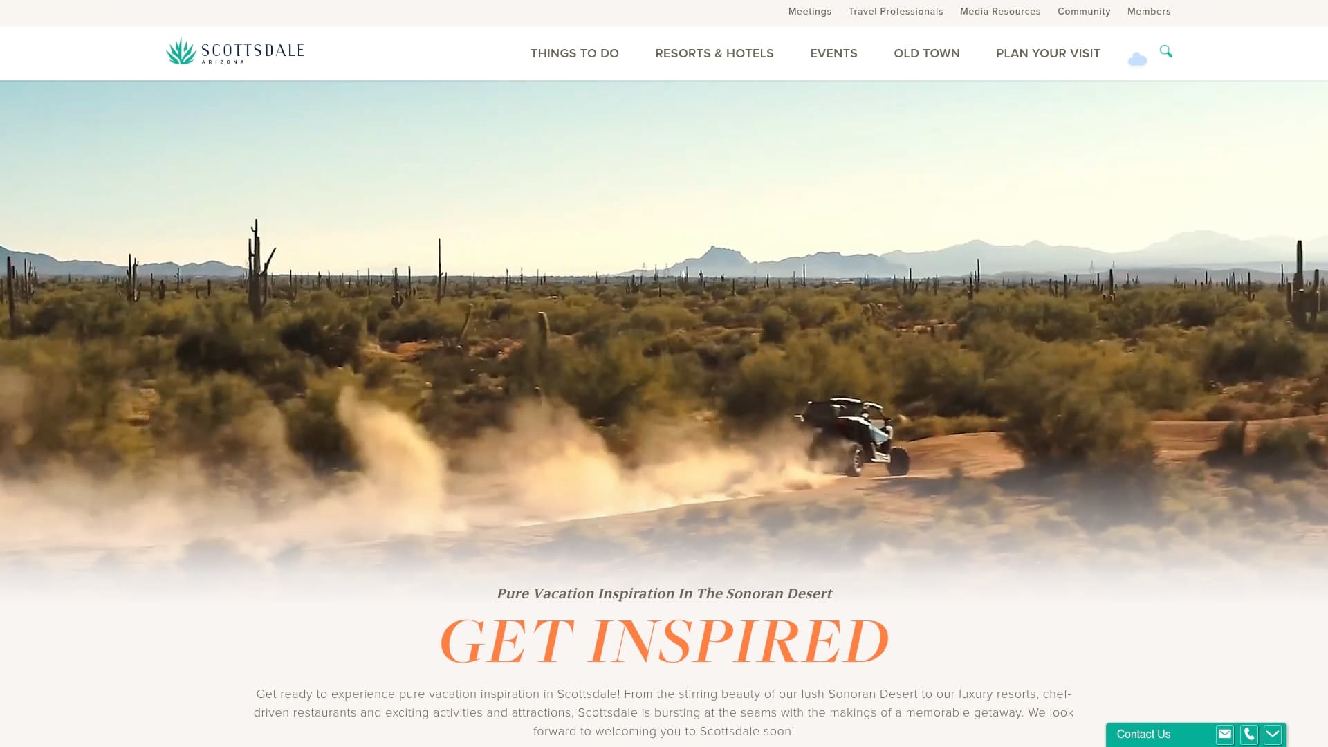 Experience Scottsdale sponsor landing page advertised on MK True Crime