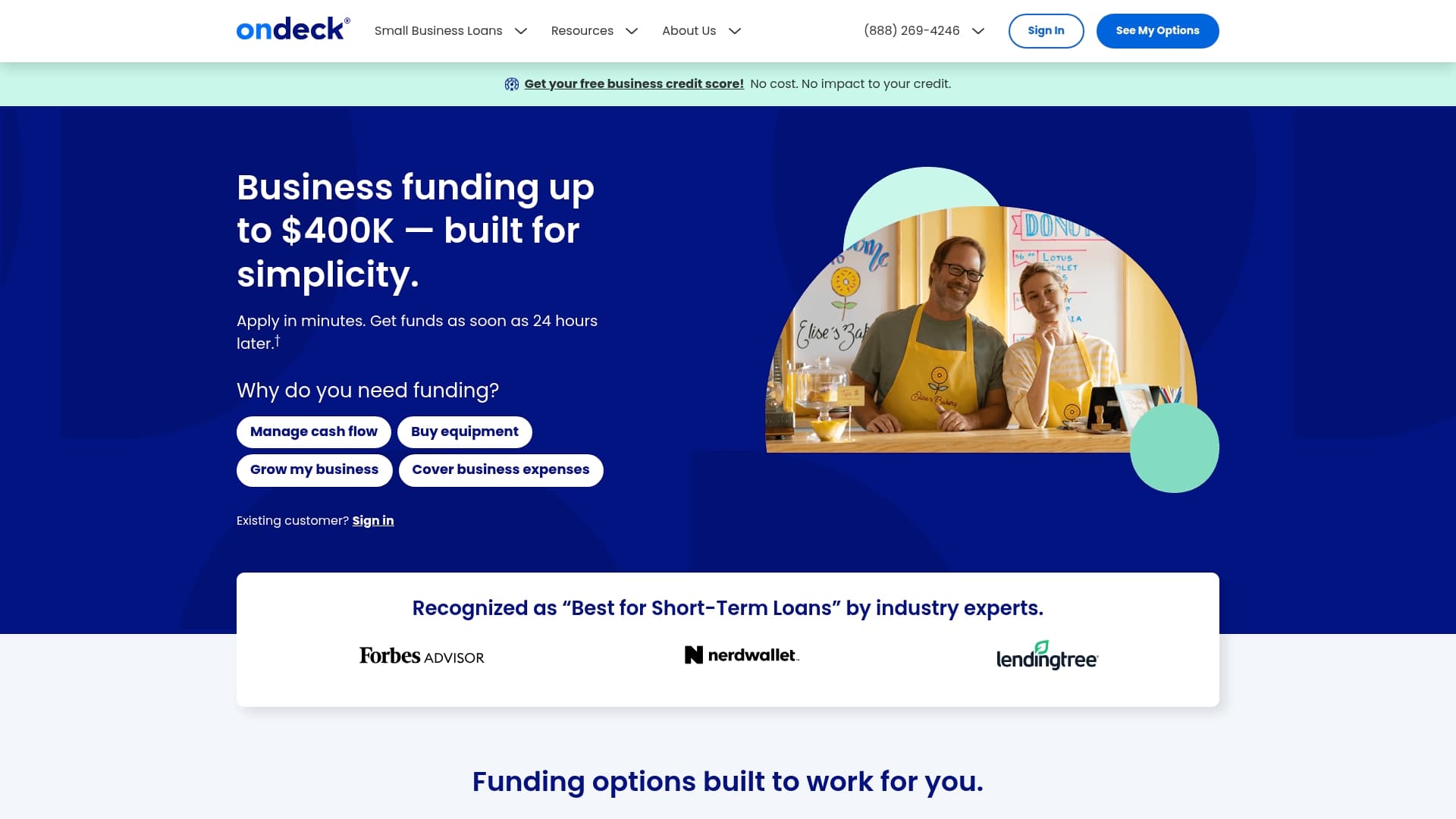 OnDeck sponsor landing page advertised on Hey Jonas!
