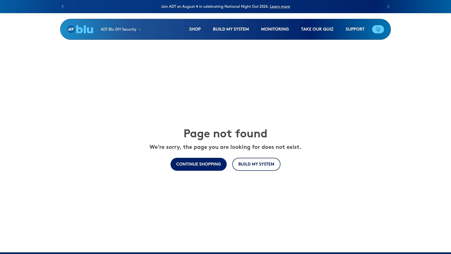 ADT sponsor landing page advertised on Stuff You Missed in History Class
