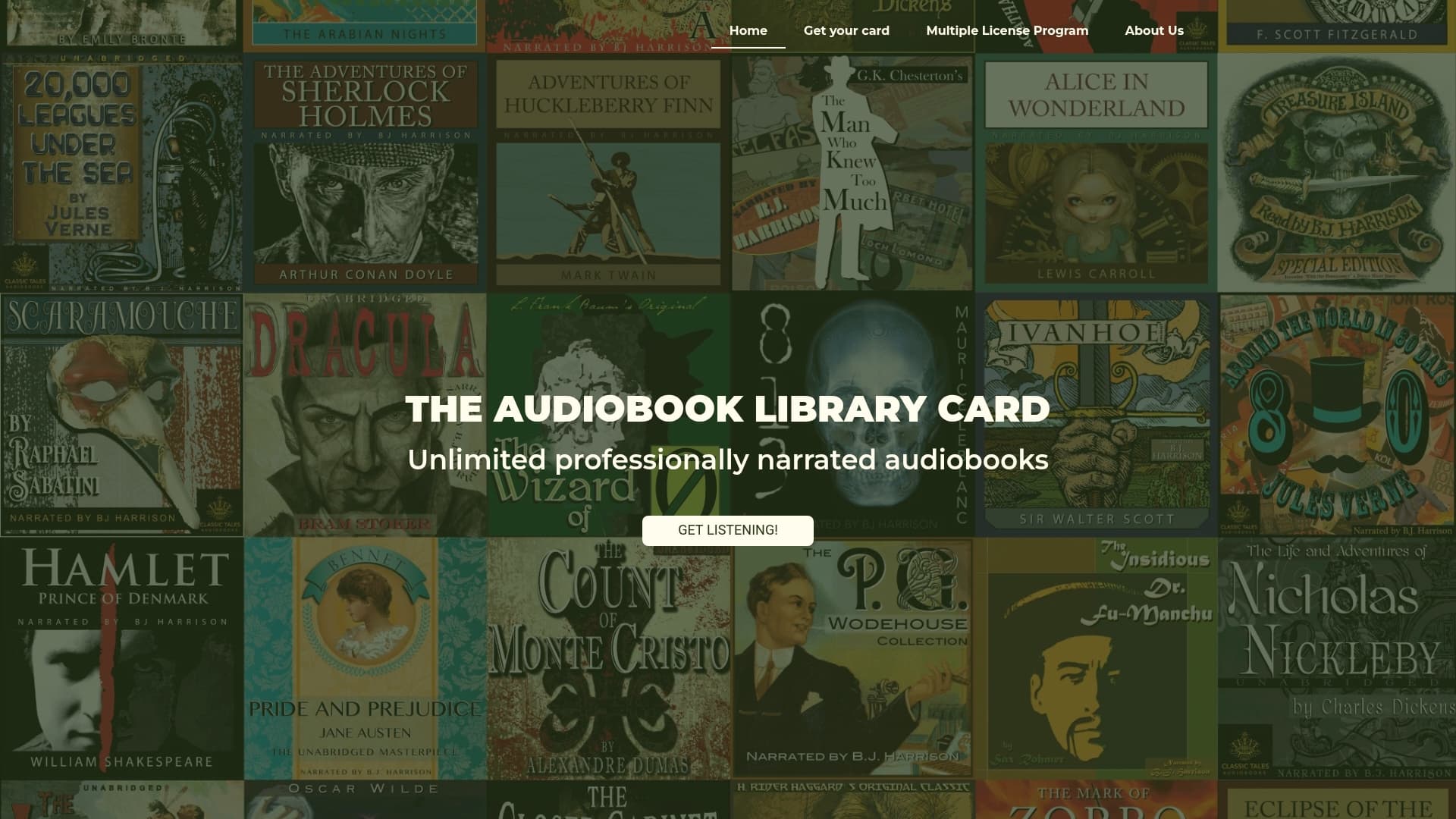 The Master of Ballantrae sponsor landing page advertised on The Classic Tales Podcast