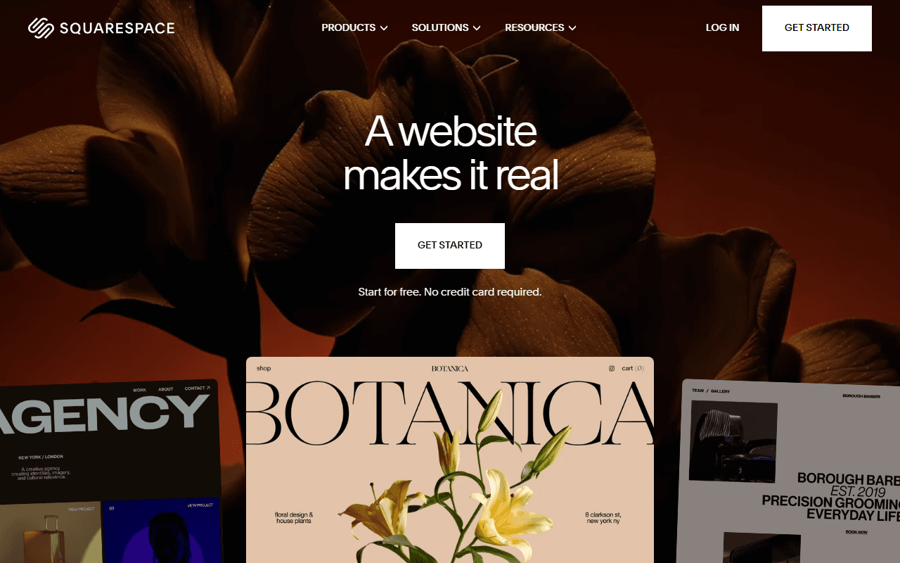 Squarespace sponsor landing page advertised on 99% Invisible