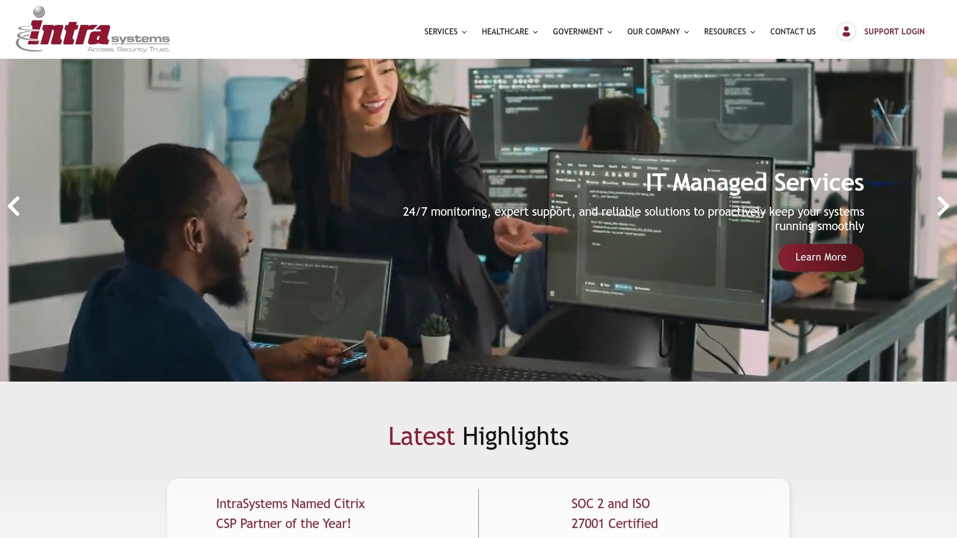 Intrasystems sponsor landing page advertised on Felger & Massarotti
