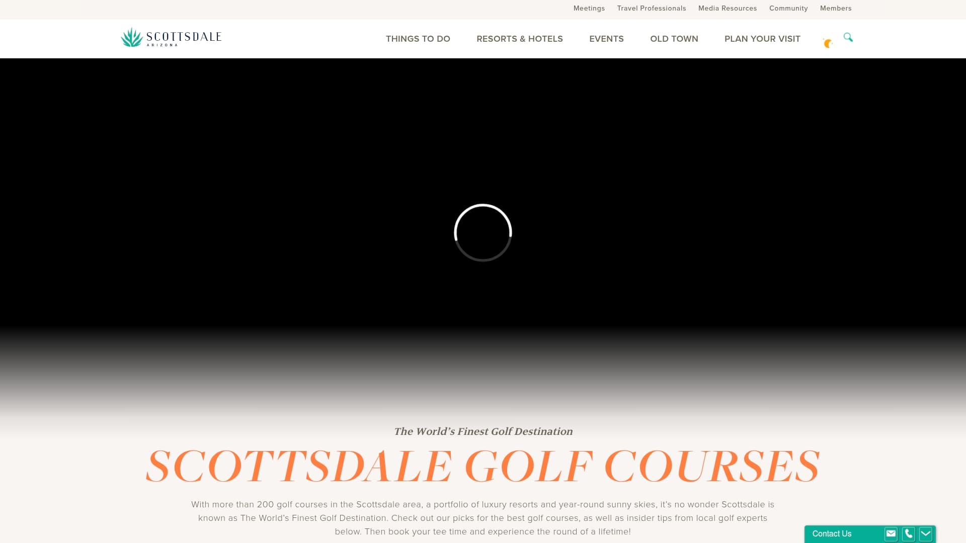 Golf in Scottsdale sponsor landing page advertised on Erazno y La Chokolata El Podcast